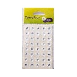 Carrefour 240 Oeillets - Autocollants Renfort De Trous Blanc Crf