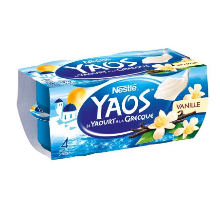 Yaos 4X125G Yaourt A La Grecque Vanille