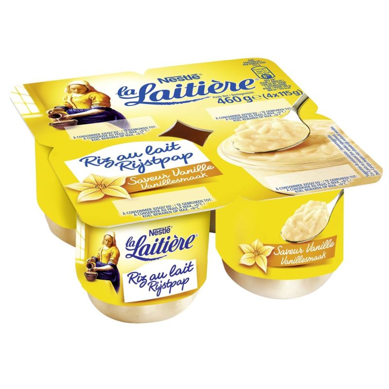 La Laitiere 4X115G Riz Lt Vanille