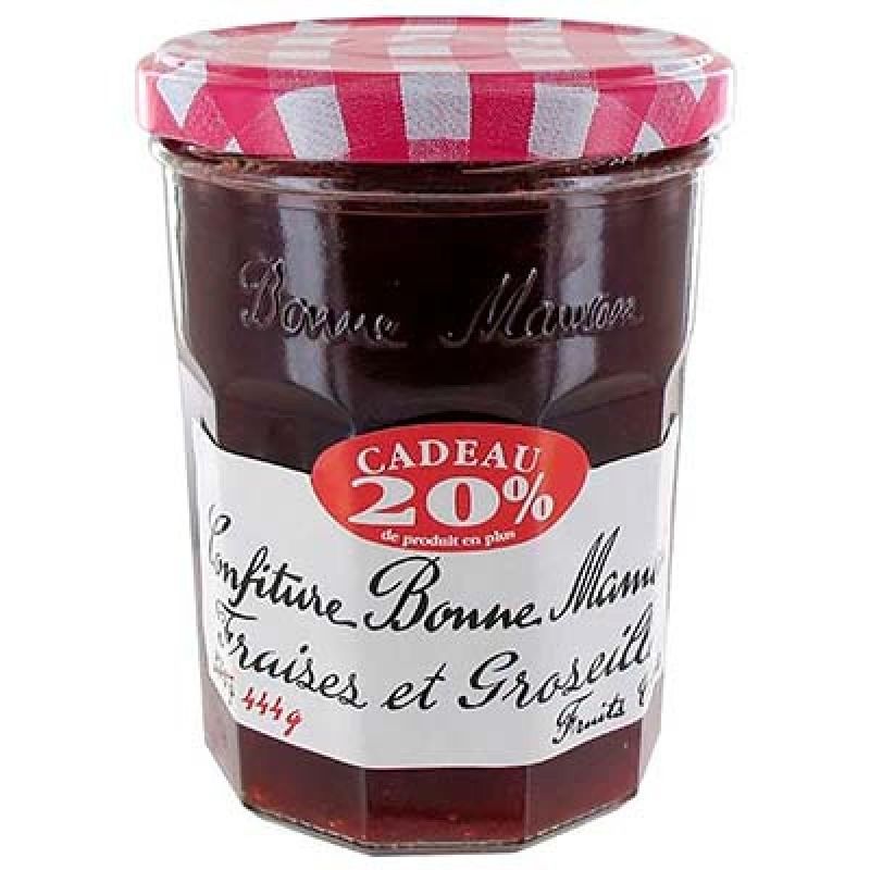 Bonne Maman Confitur.Fraise Groseille 370G+20% Grat.B.Maman