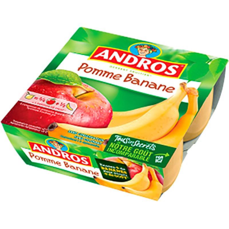 Andros 4X100G Nouv.Rec.Pom/Ban.Andros