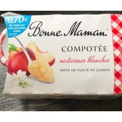 Bonne Maman 2X130G Compote Nectarine Blanche Jasmin