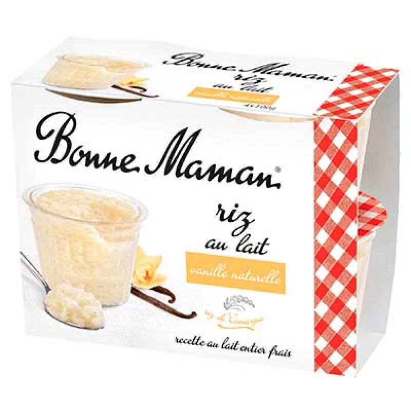 Bonne Maman 4X100G Riz Au Lait Vanille