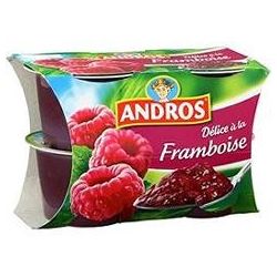 Andros 4X100G Compote Delice Framboise