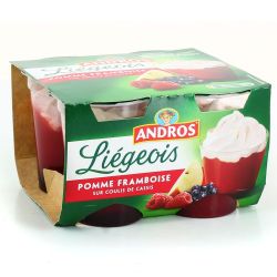 Andros 4X100G Liegeois Framboise/Cassis