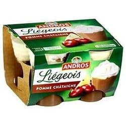 Andros 4X100G Liegeois Pomme/Chataigne