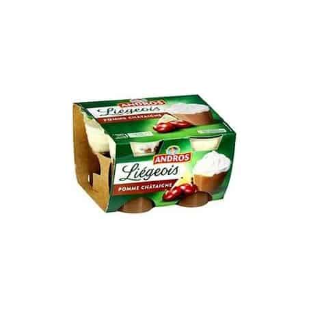 Andros 4X100G Liegeois Pomme/Chataigne