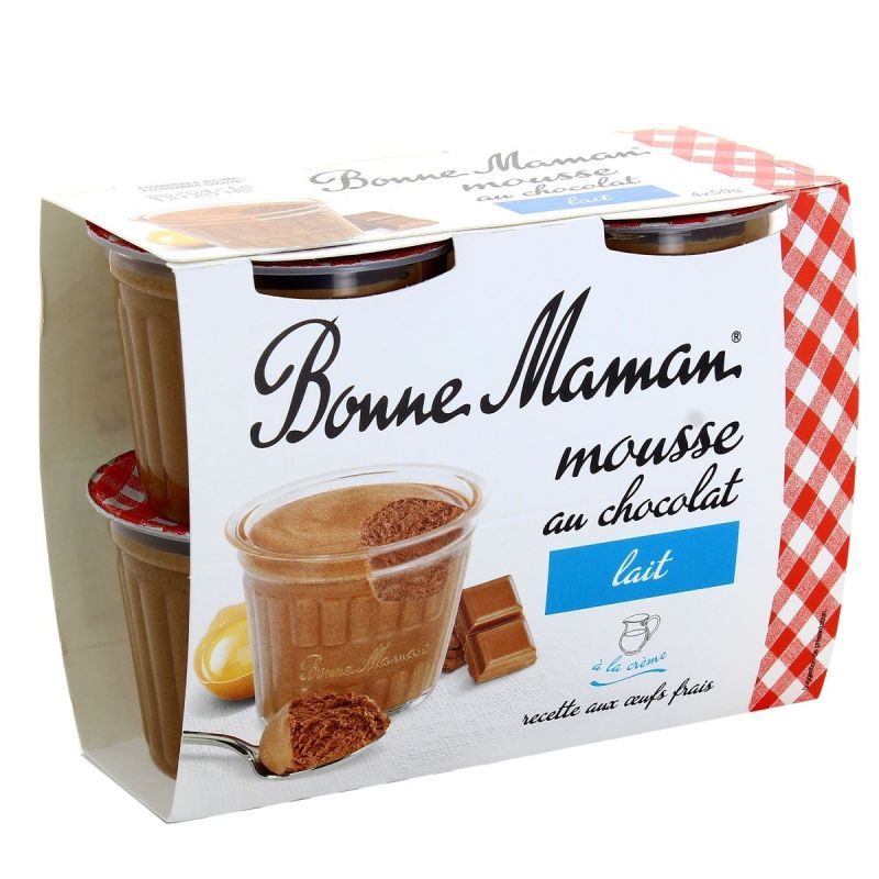 Bonne Maman 4X50G Mousse Choco Lt B.Maman