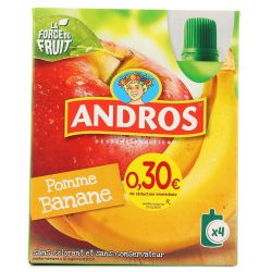 Andros Gourde Pom/Banane 4X90G