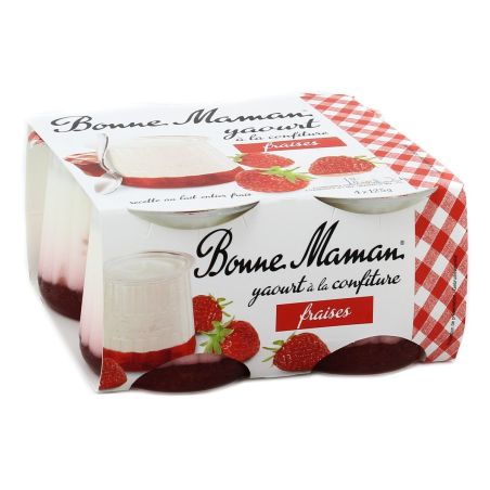 Bonne Maman 4X125G Yrt Conf.Fraise Np Bm