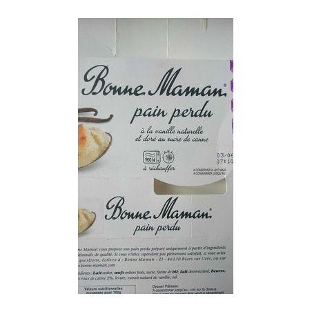 Bonne Maman B.Mam.Pain Perdu Van.2X100G