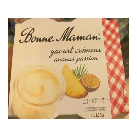 Bonne Maman B.Mam.Yt Crem.Ana/Pass.4X125G
