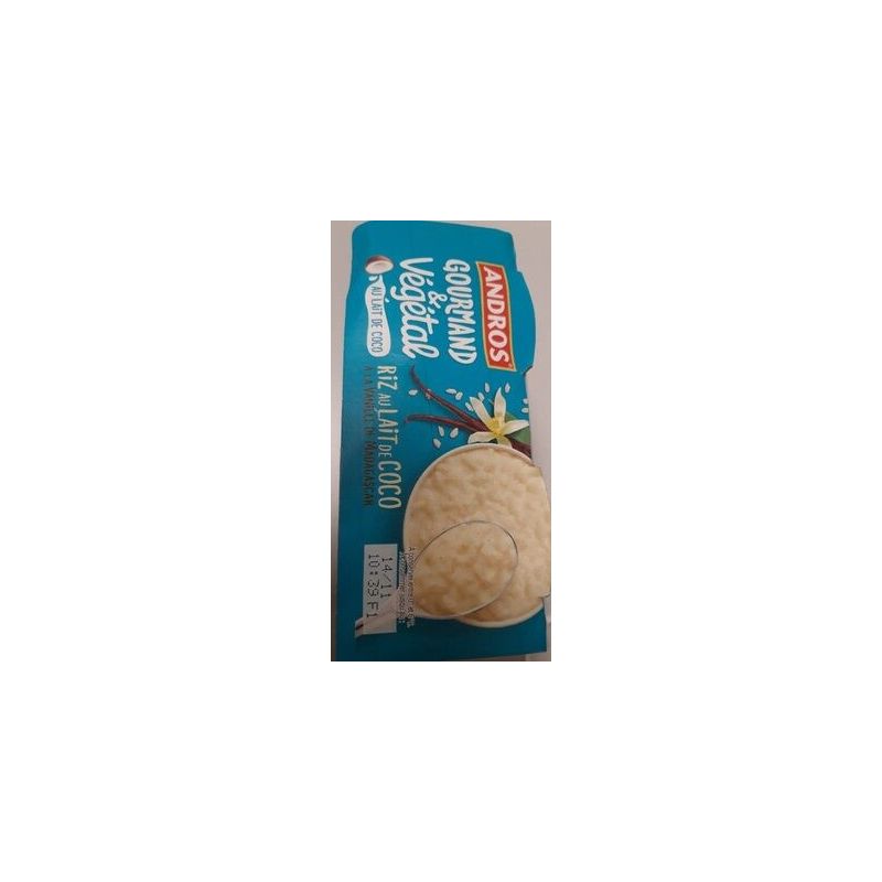 Gourmet Et Vegetal 4X100G Riz Au Lait De Coco Vanille Madagascar Andros