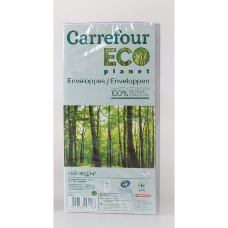 Carref Ecoplanete 50 Enveloppes 100% Recyclées 110X220Cm 80G - Crf Ecoplanet