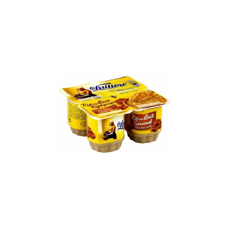 La Laitiere 4X115G Riz Lait Cara.Beur.Sale