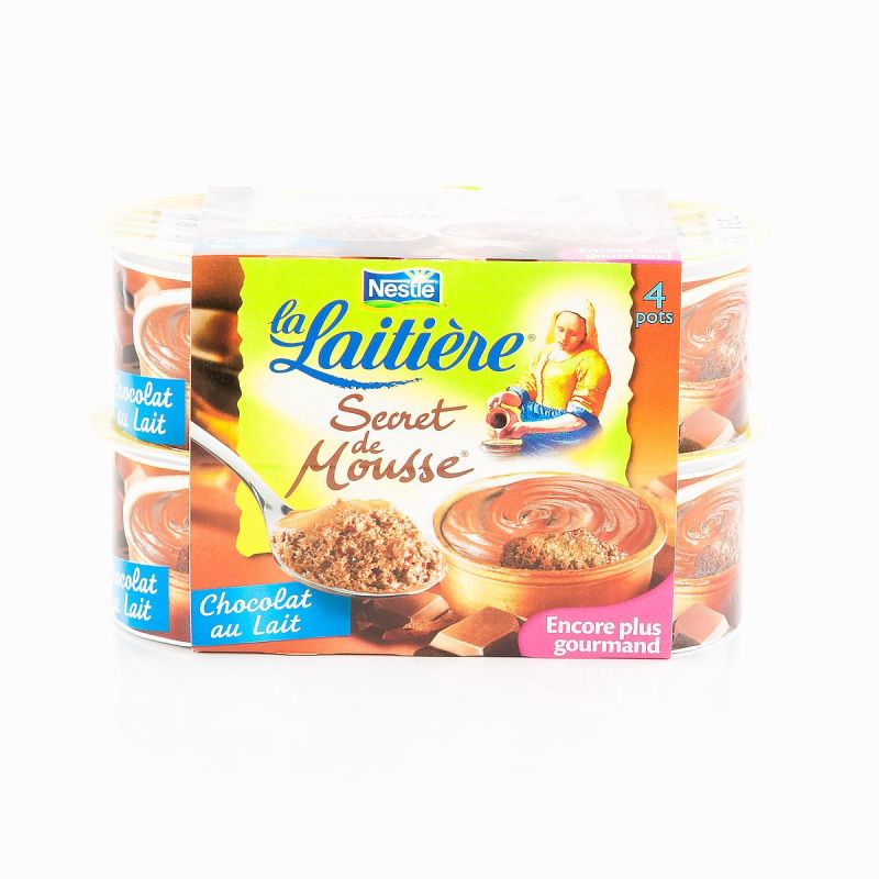La Laitiere Mousse Chocolat Au Lait Laitière 4X59G