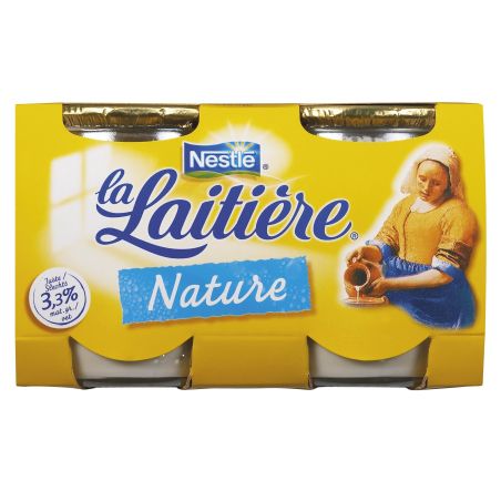 La Laitiere Ma Recette Au Lait Entier Nature 4X125G