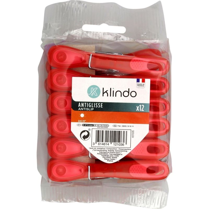 Klindo Lot De 12 Pinces Bi Mat
