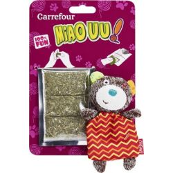 Carrefour Jouet Peluche Chat Herbe