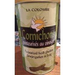 La Colombe Cornichons Pasteurisés Au Vinaigre 4100 G (2210 Égoutté)