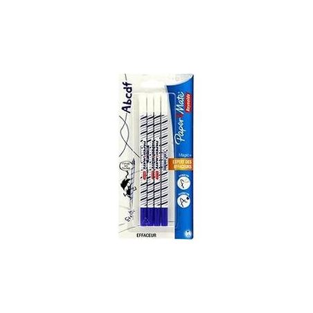 Paper Mate Reynolds Effaceurs Magic+ Pointe Fine Bleue : Le Lot De 4